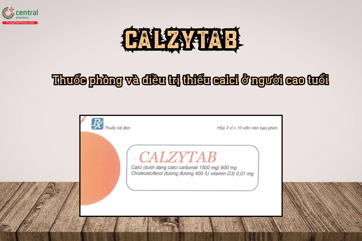 Thuốc CALZYTAB bổ sung Calci Vitamin D3, hỗ trợ phòng và điều trị thiếu calci ở người cao tuổi