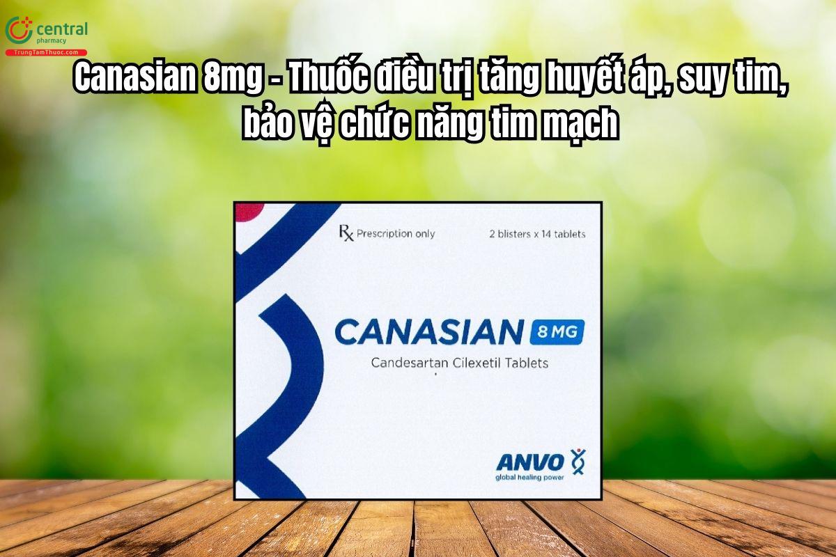 Thuốc Canasian 8mg Thuốc điều trị tăng huyết áp, suy tim
