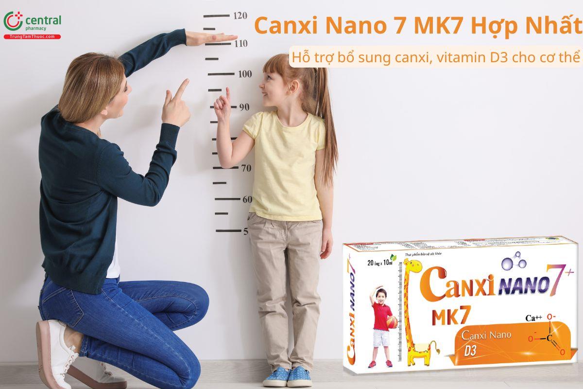 Canxi Nano 7 MK7 Hợp Nhất hỗ trợ bổ sung canxi, vitamin D3 cho cơ thể