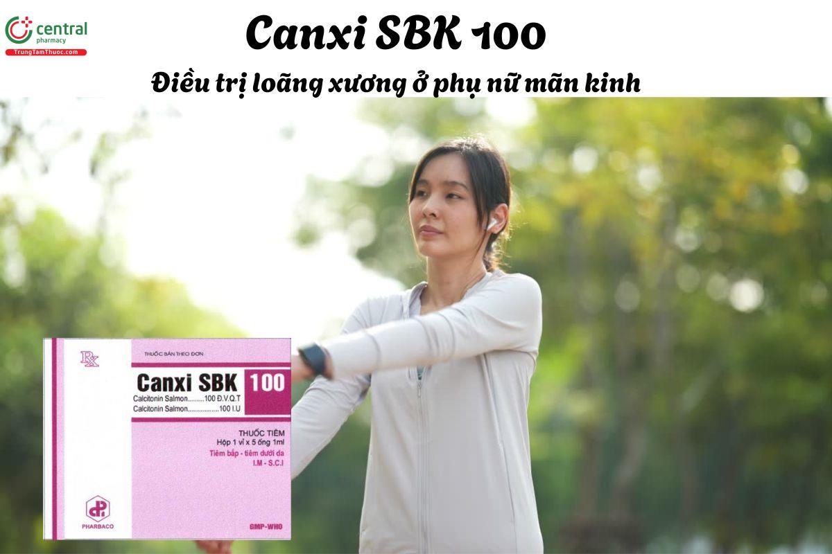 Thuốc Canxi SBK 100 -  Điều trị loãng xương ở phụ nữ sau mãn kinh