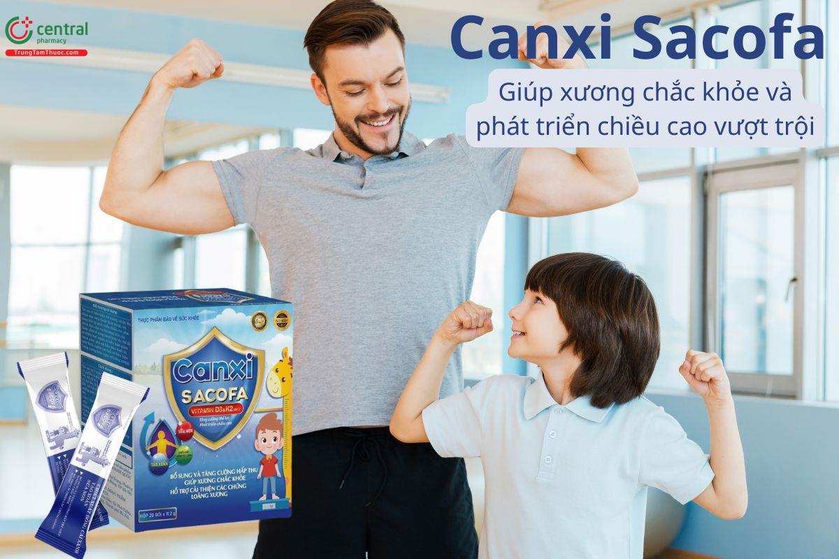 Canxi Sacofa giúp xương chắc khỏe và phát triển chiều cao vượt trội