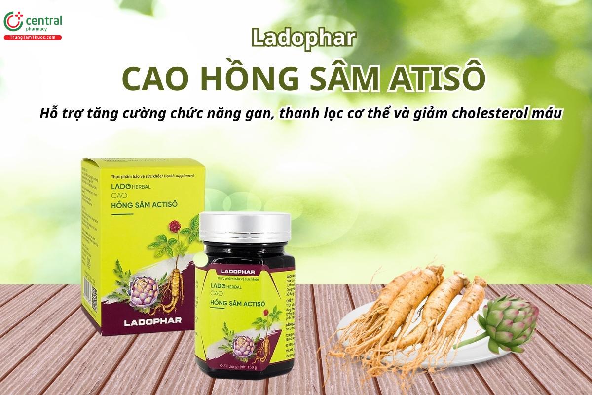 Cao hồng sâm actiso Ladophar hỗ trợ tăng cường chức năng gan, thanh lọc cơ thể và giảm cholesterol máu