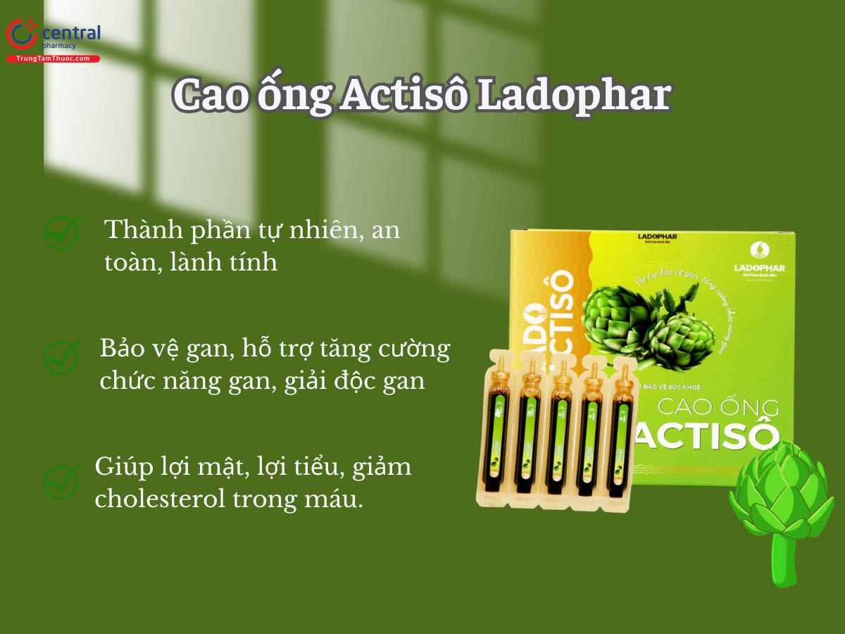 Cao ống Actisô Ladophar (Hộp 10 ống x 10ml) - Hỗ trợ bảo vệ gan, giải độc gan