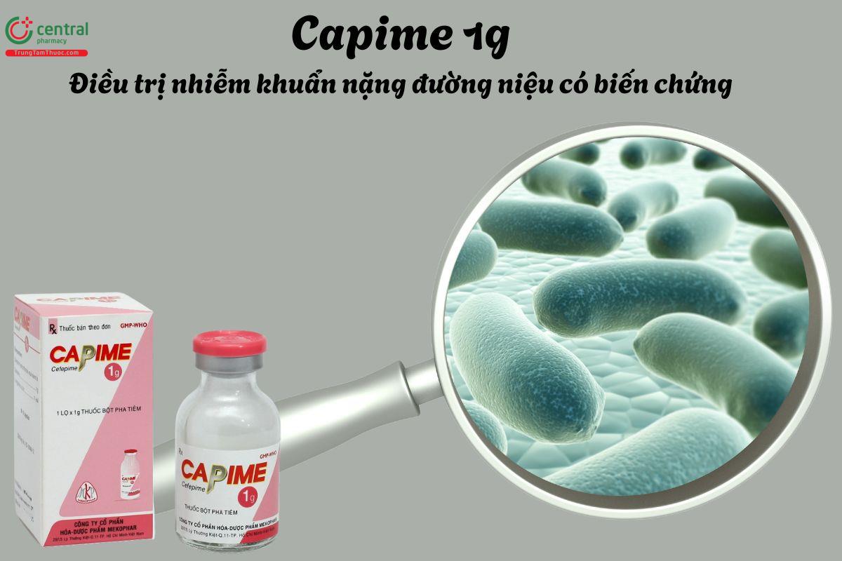 Thuốc Capime 1g - Điều trị nhiễm khuẩn nặng đường niệu có biến chứng