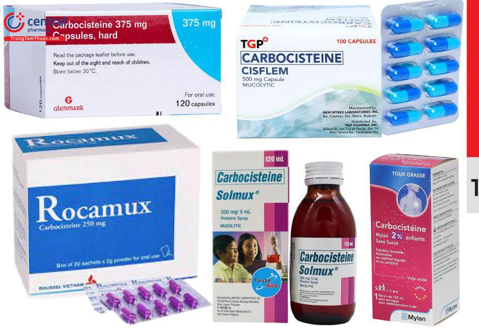 Các thuốc chứa Carbocisteine