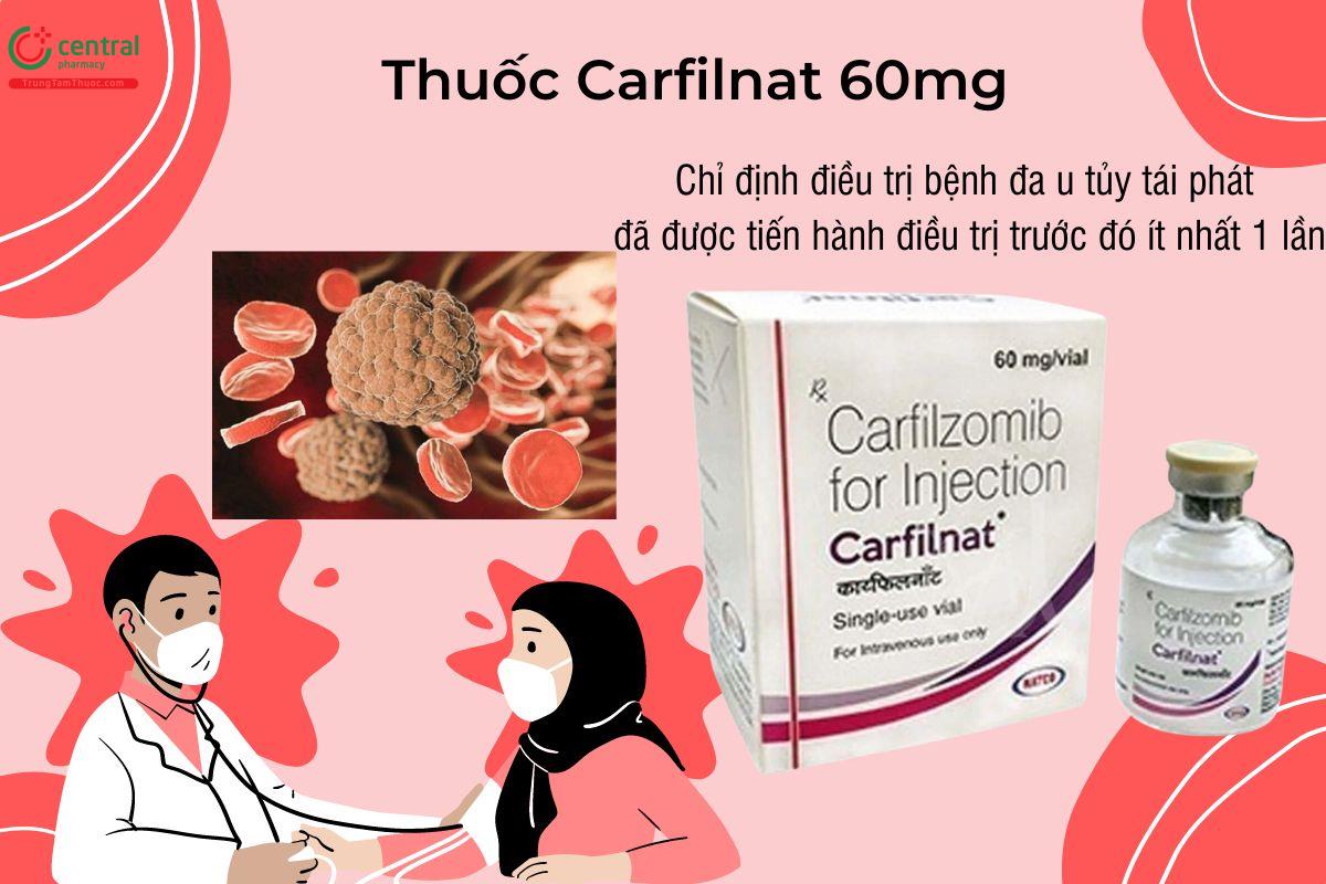 Chỉ định của thuốc Carfilnat 60mg