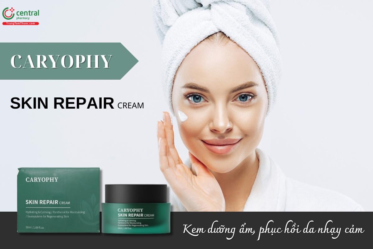 Kem dưỡng ẩm và phục hồi Caryophy Skin Repair Cream giúp làm dịu da kích ứng và nhạy cảm, củng cố hàng rào bảo vệ da