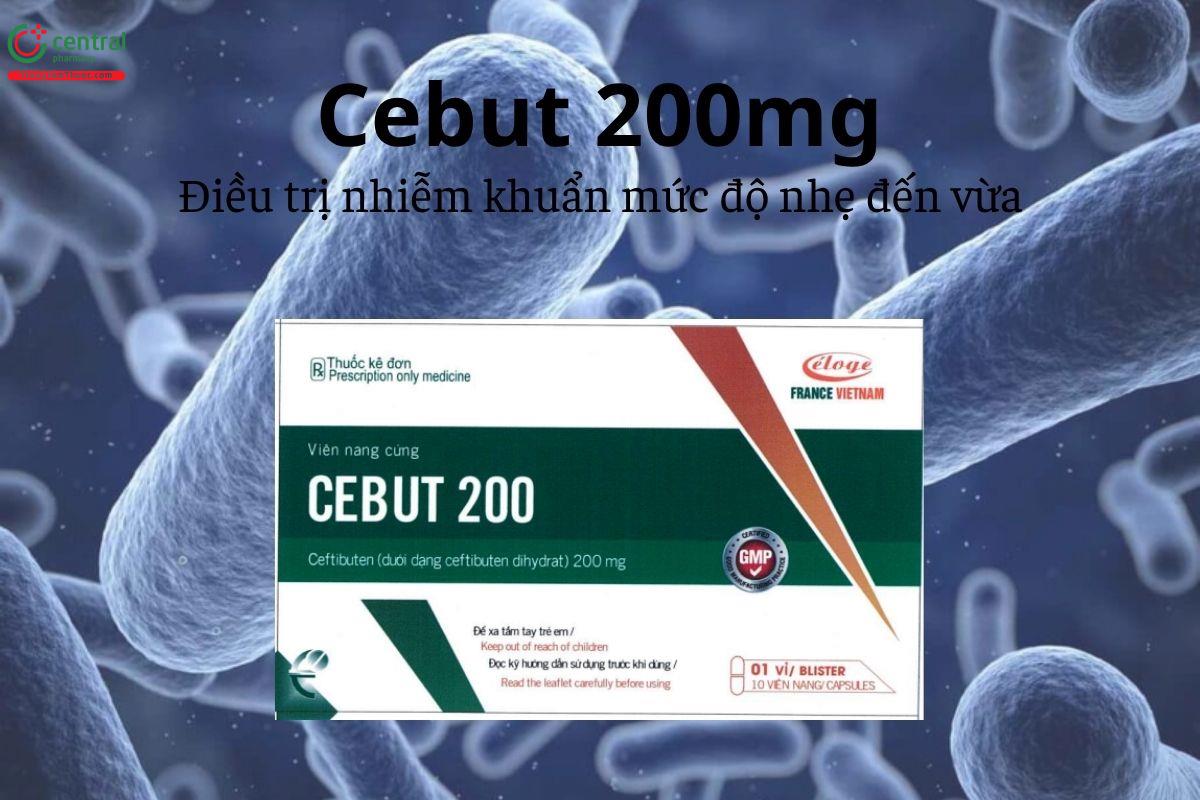 Thuốc Cebut 200mg - Điều trị nhiễm khuẩn mức độ nhẹ đến vừa
