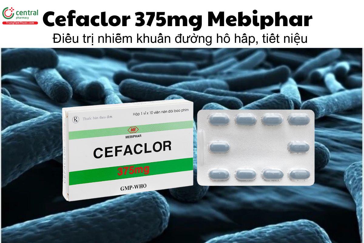 Thuốc Cefaclor 375mg Mebiphar - Điều trị nhiễm khuẩn đường hô hấp, tiết niệu 