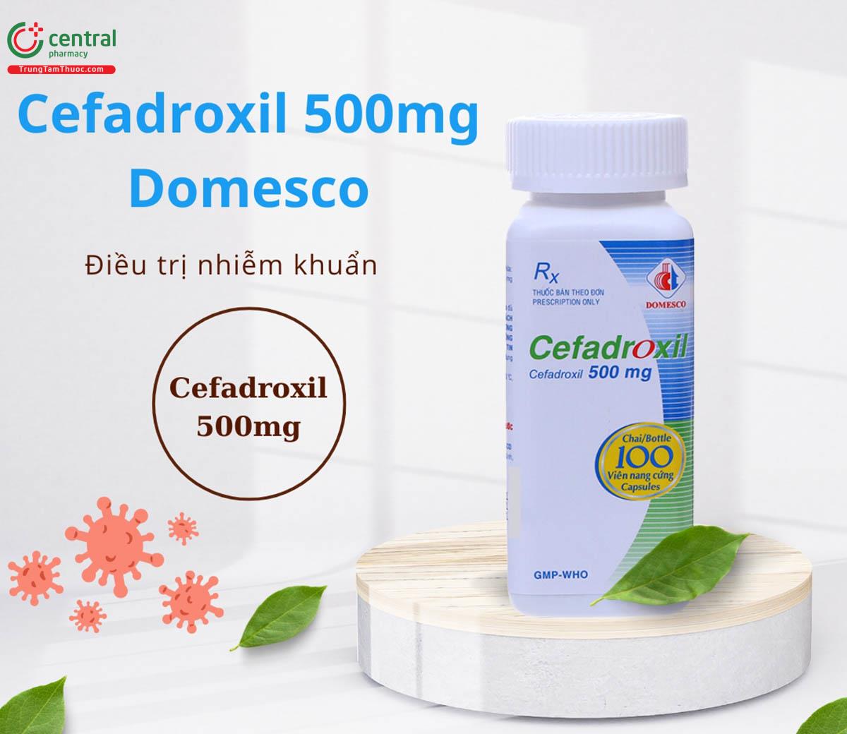 Thuốc Cefadroxil 500mg Domesco (Xanh - Vàng) điều trị nhiễm khuẩn