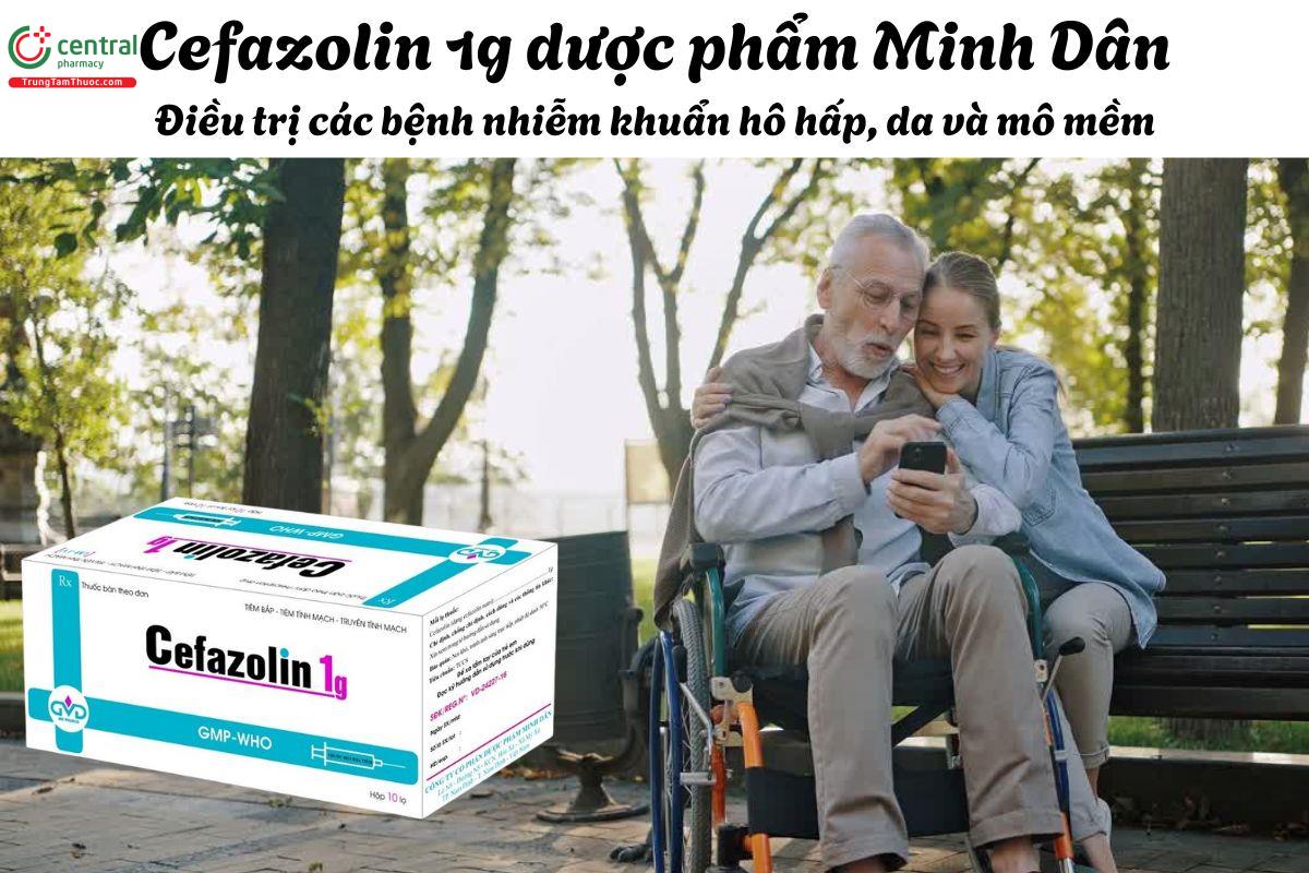 Thuốc Cefazolin 1g Dược phẩm Minh Dân - Điều trị nhiễm khuẩn nhạy cảm với thuốc