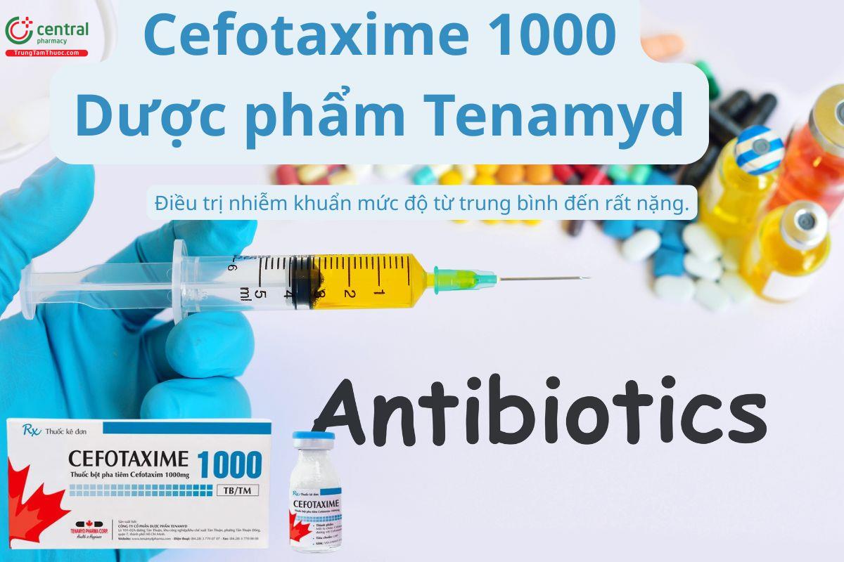 Cefotaxime 1000mg Dược phẩm Tenamyd điều trị nhiễm khuẩn từ trung bình đến nặng