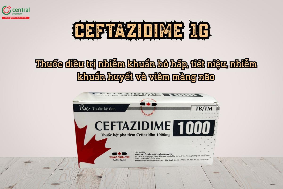 Thuốc Ceftazidime 1000mg Dược phẩm Tenamyd điều trị nhiễm khuẩn hô hấp