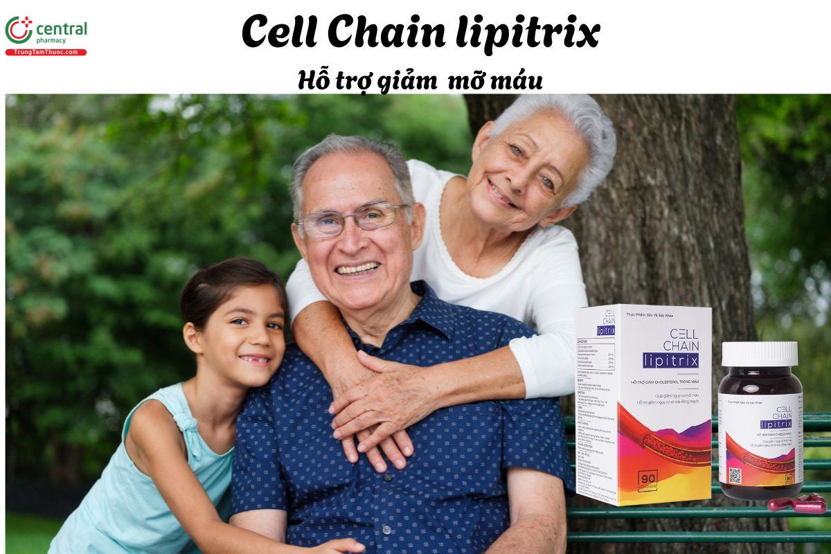 Cell Chain Lipitrix - Giúp giảm mỡ máu, giảm nguy cơ xơ vữa động mạch