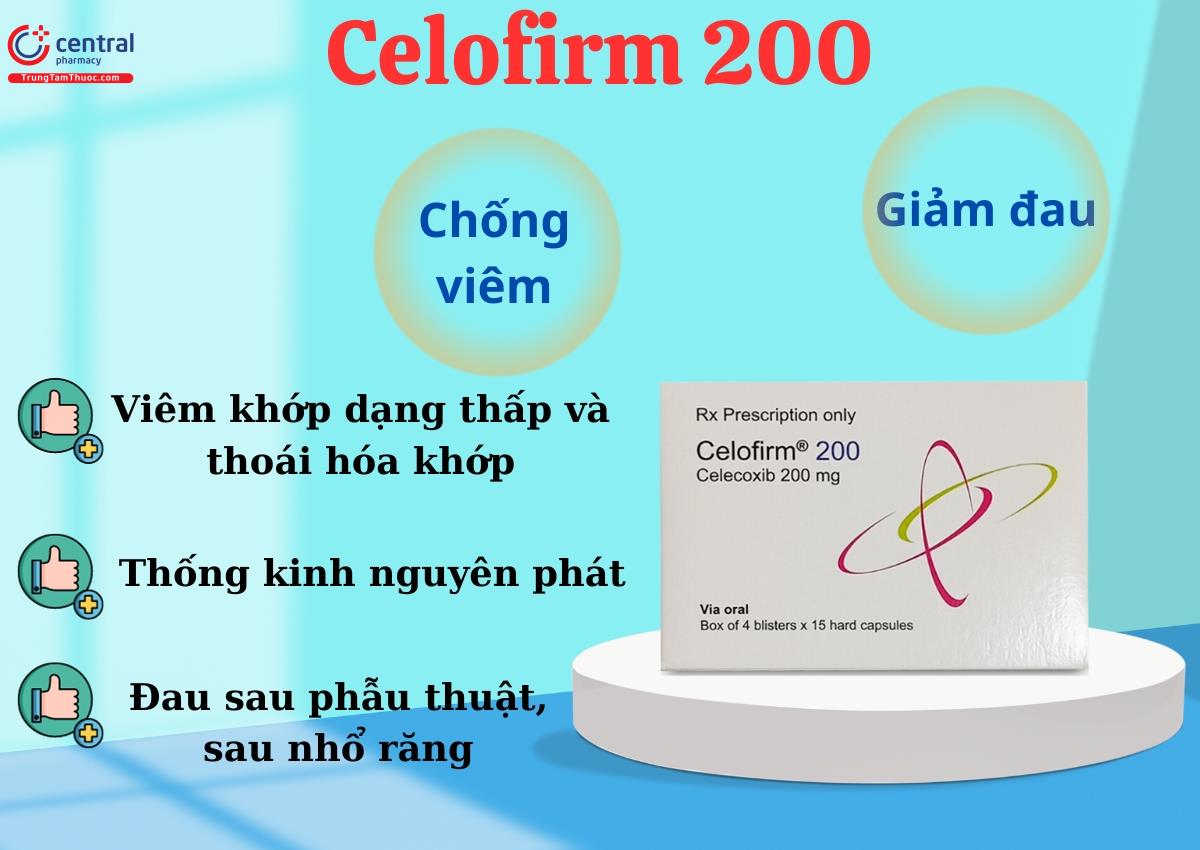 Tác dụng của Celofirm 200