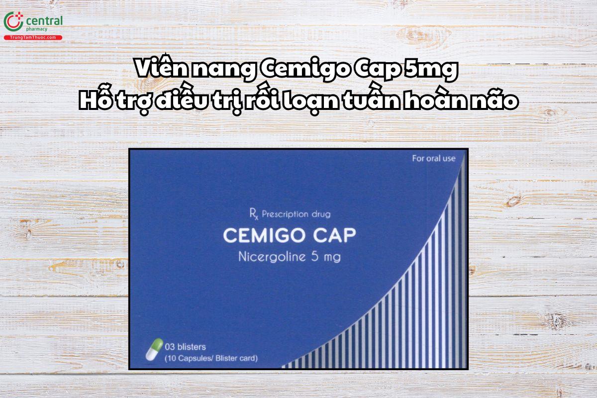Thuốc Cemigo Cap 5mg dùng trong điều trị rối loạn tuần hoàn não