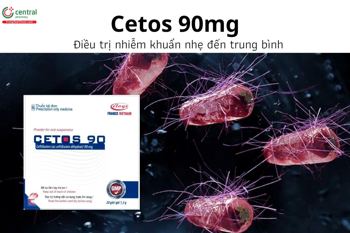Thuốc Cetos 90mg - Điều trị nhiễm khuẩn nhẹ đến trung bình