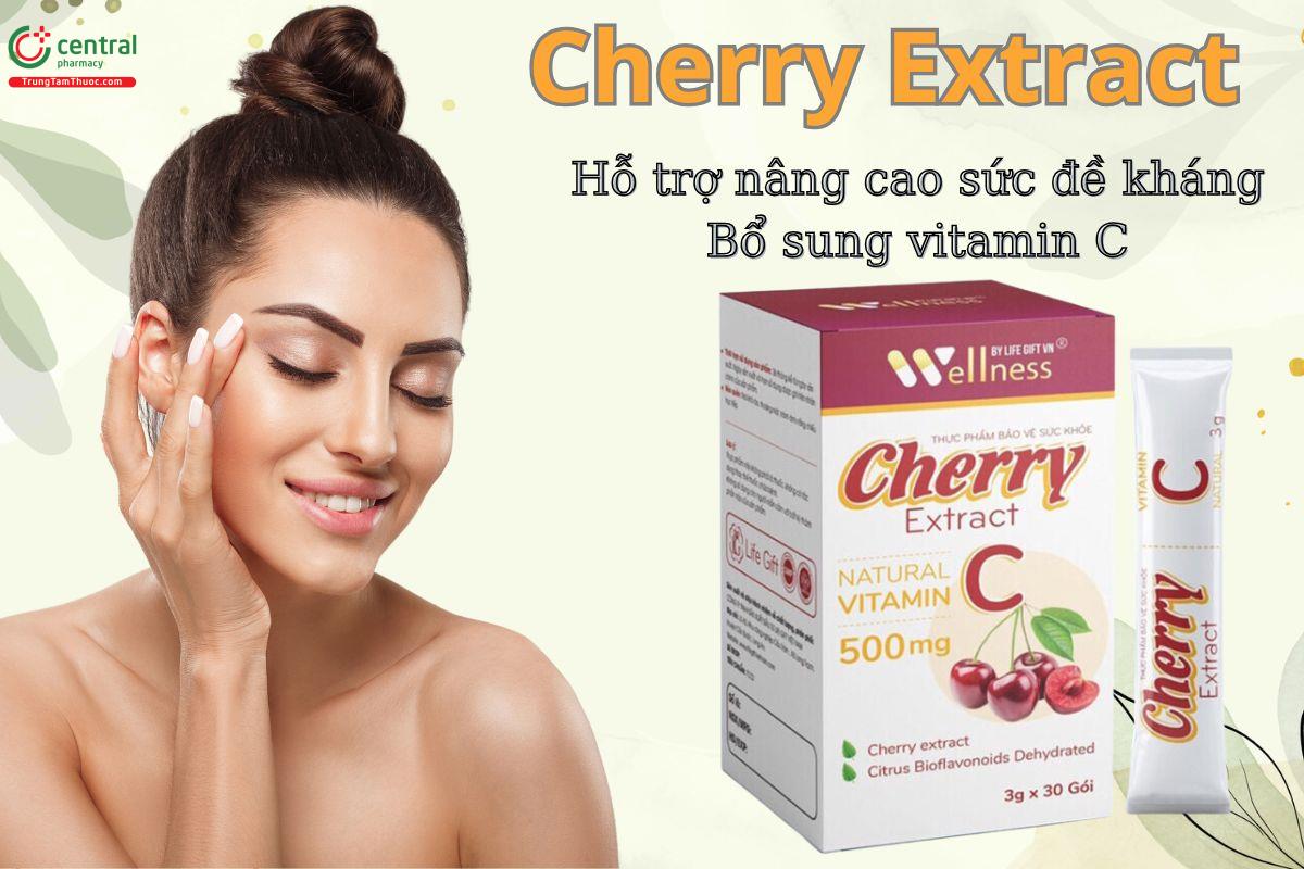 Thực phẩm bảo vệ sức khỏe Cherry Extract hỗ trợ bổ sung vitamin C 