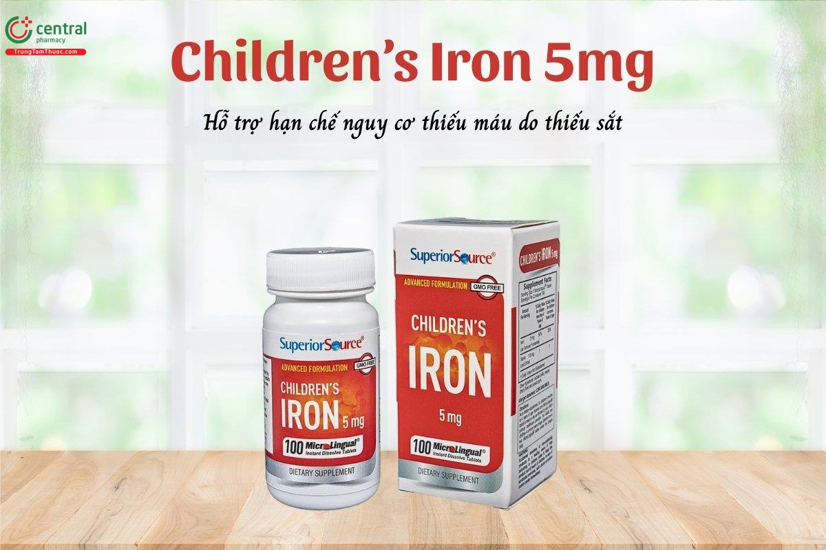 Children’s Iron 5mg hỗ trợ hạn chế nguy cơ thiếu máu do thiếu sắt