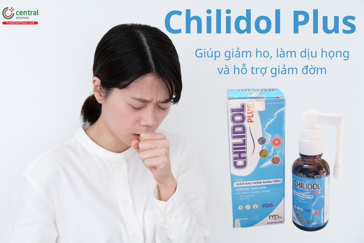 Chilidol Plus giúp giảm ho, làm dịu họng và hỗ trợ giảm đờm