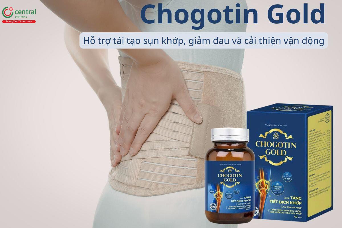 Chogotin Gold hỗ trợ tái tạo sụn khớp, giảm đau và cải thiện vận động