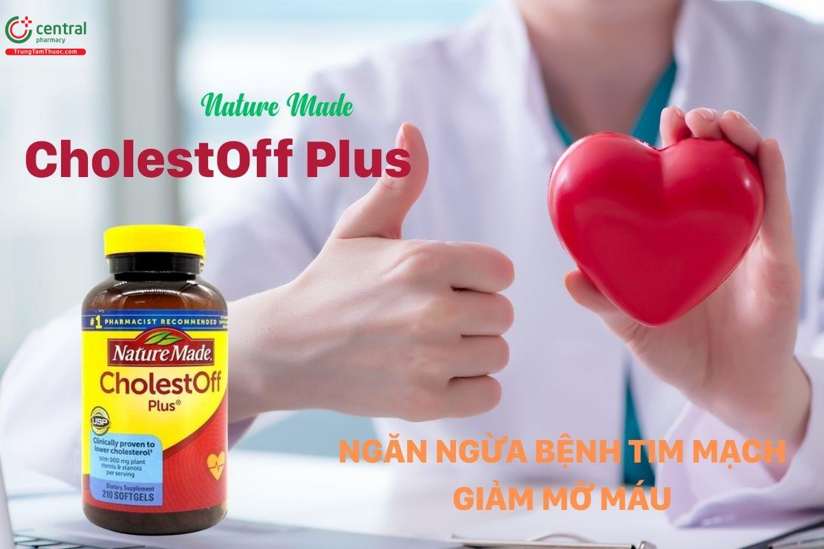 Nature Made CholestOff Plus ngăn ngừa bệnh tim mạch, mỡ máu hiệu quả