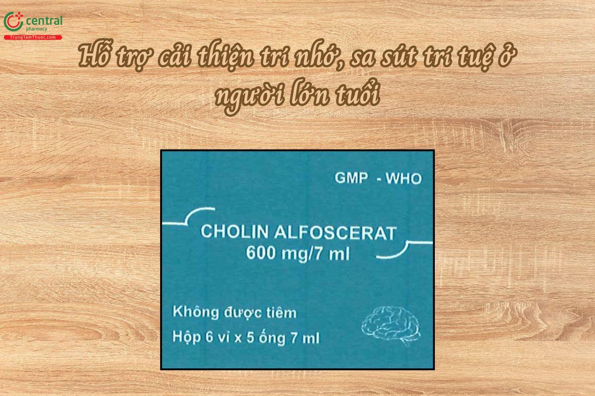 Thuốc Cholin alfoscerat 600mg/7ml Abipha cải thiện trí nhớ ở người lớn tuổi