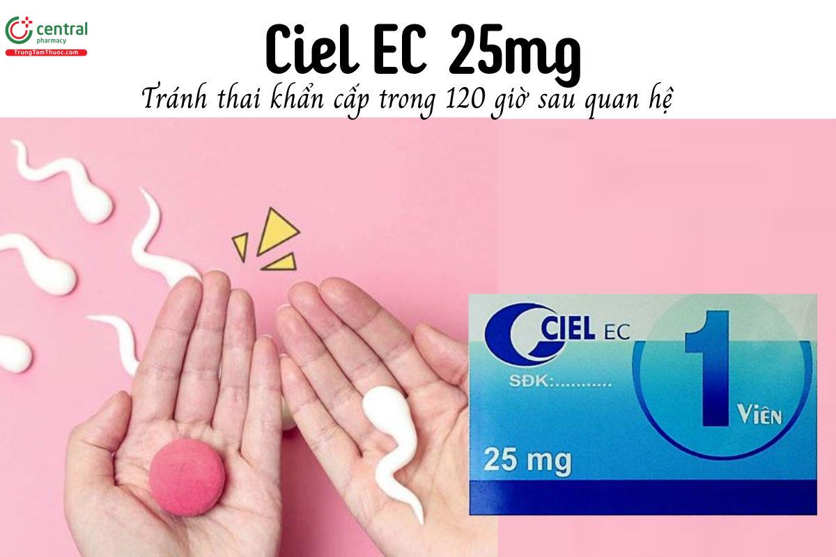 Thuốc Ciel EC 25mg - Tránh thai khẩn cấp trong 120 giờ sau quan hệ