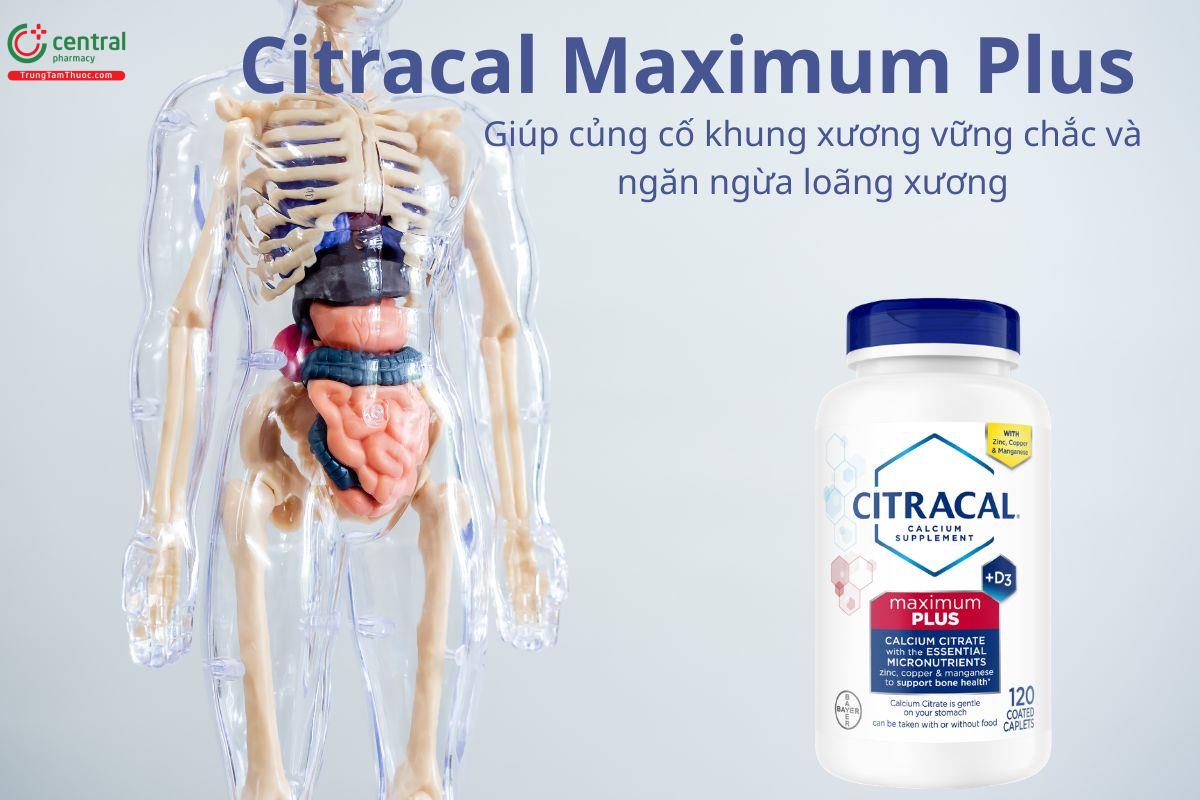 Citracal Maximum Plus củng cố khung xương và ngừa loãng xương