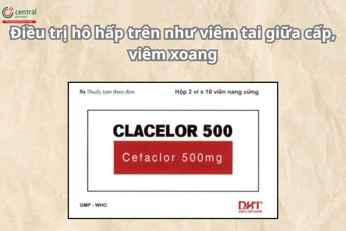 Thuốc Clacelor 500mg điều trị Viêm tai giữa cấp, viêm xoang cấp