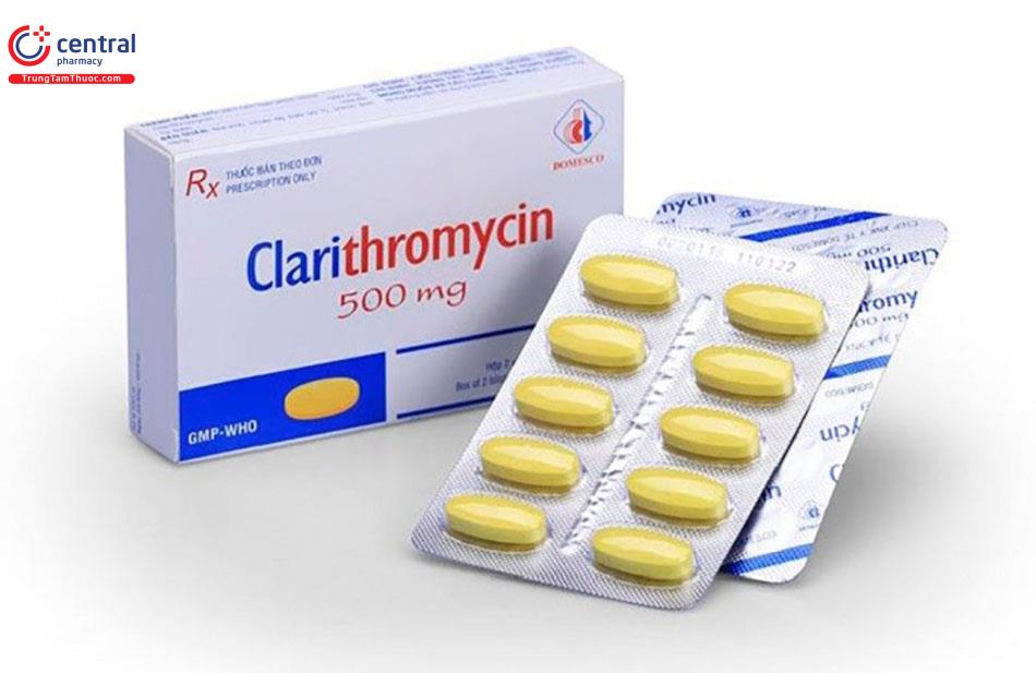 Hình ảnh kháng sinh Clarithromycin 500mg