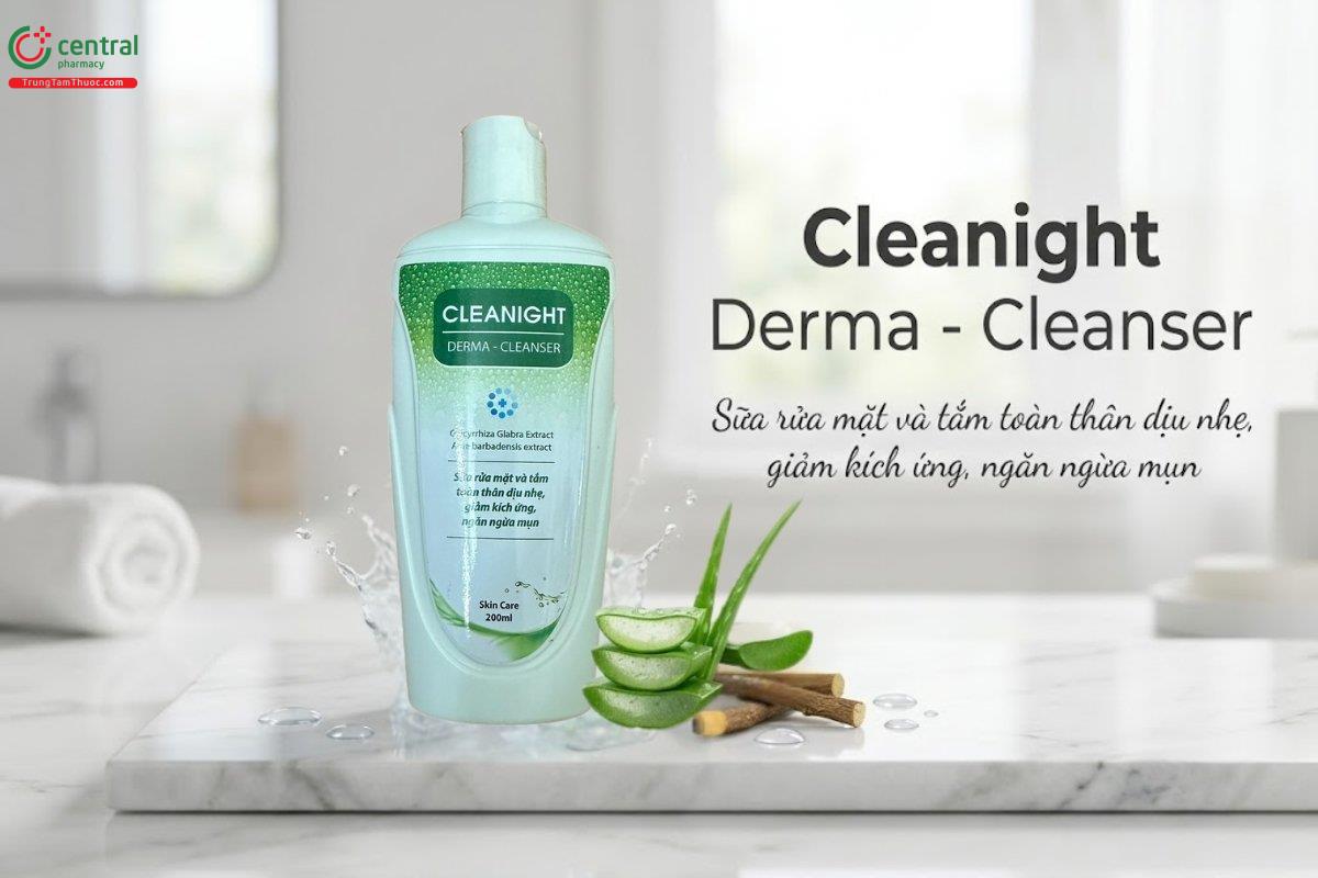 Sữa rửa mặt và tắm toàn thân Cleanight Derma - Cleanser cho da sáng mịn