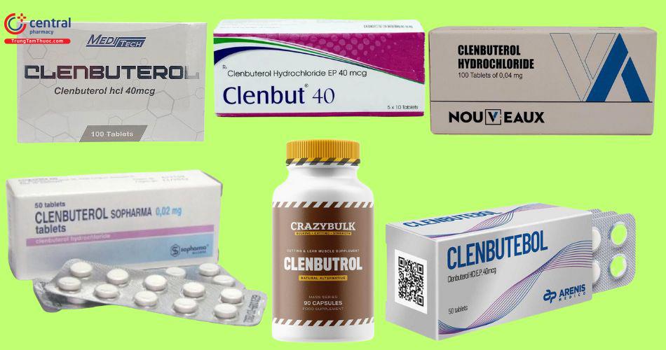 Các thuốc chứa Clenbuterol 
