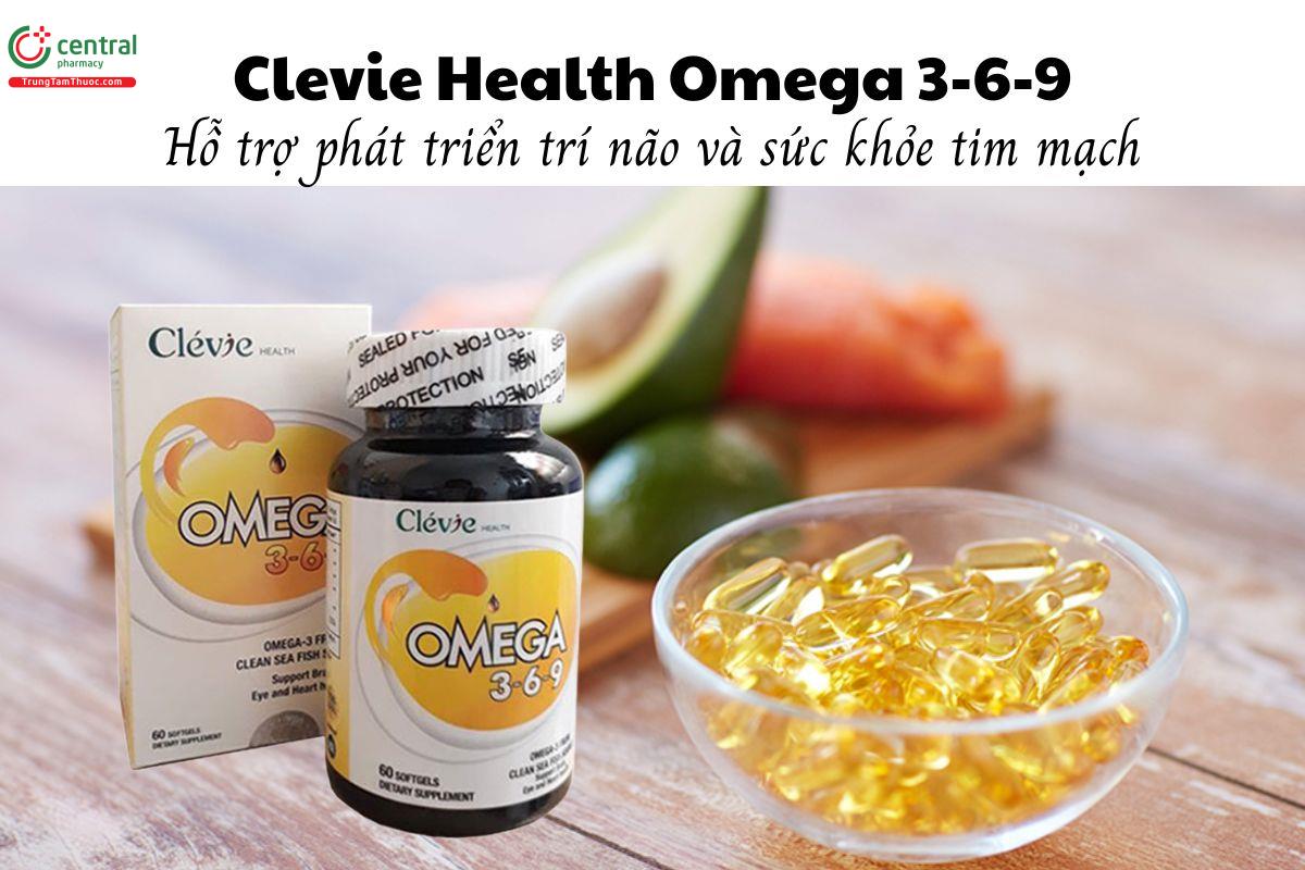 Clevie Health Omega 3-6-9 - Hỗ trợ phát triển trí não và sức khỏe tim mạch