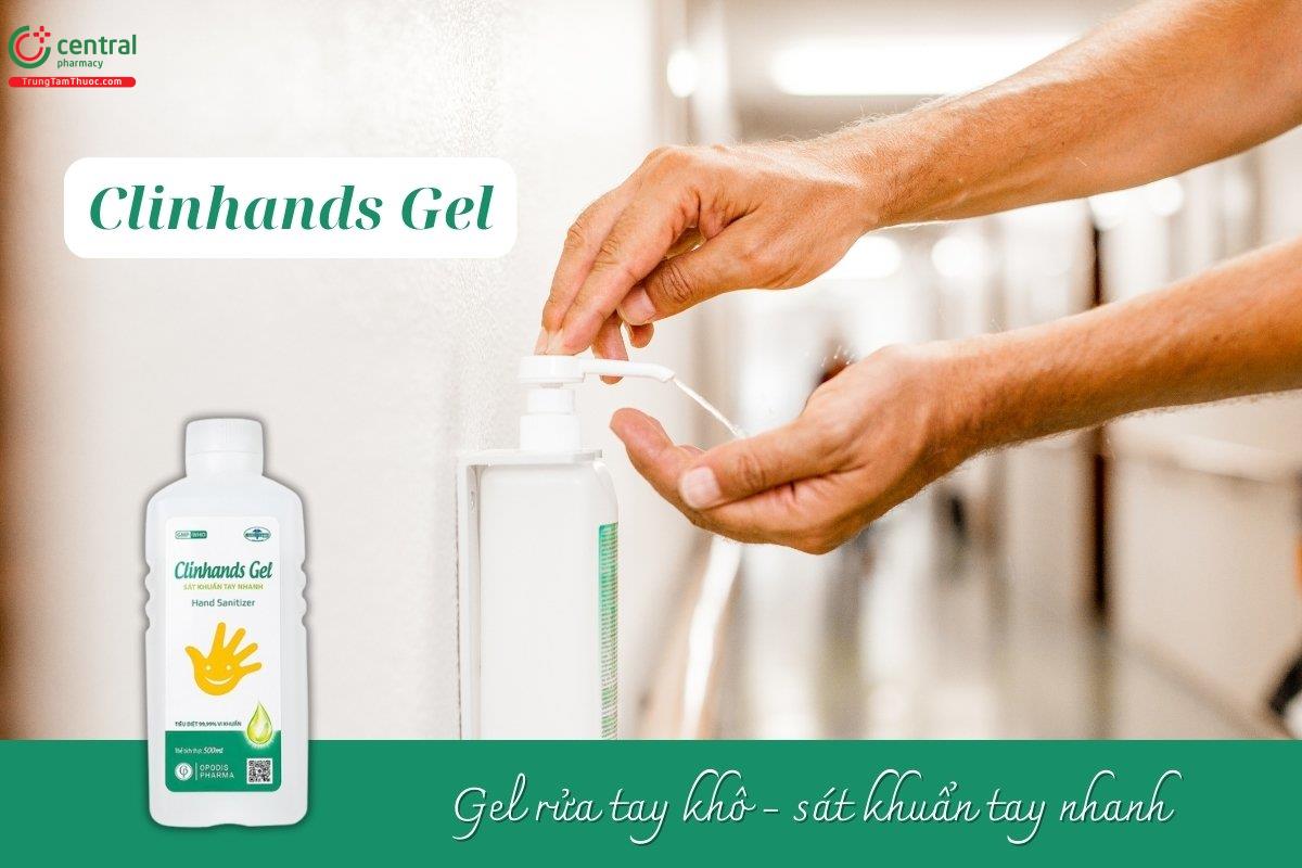 Gel sát khuẩn tay nhanh Clinhands Gel  có khả năng diệt khuẩn phổ rộng, tiêu diệt 99,99% vi khuẩn và vi nấm như: Salmonella, Staphylococcus aureus,  Pseudomonas aeruginosa,...