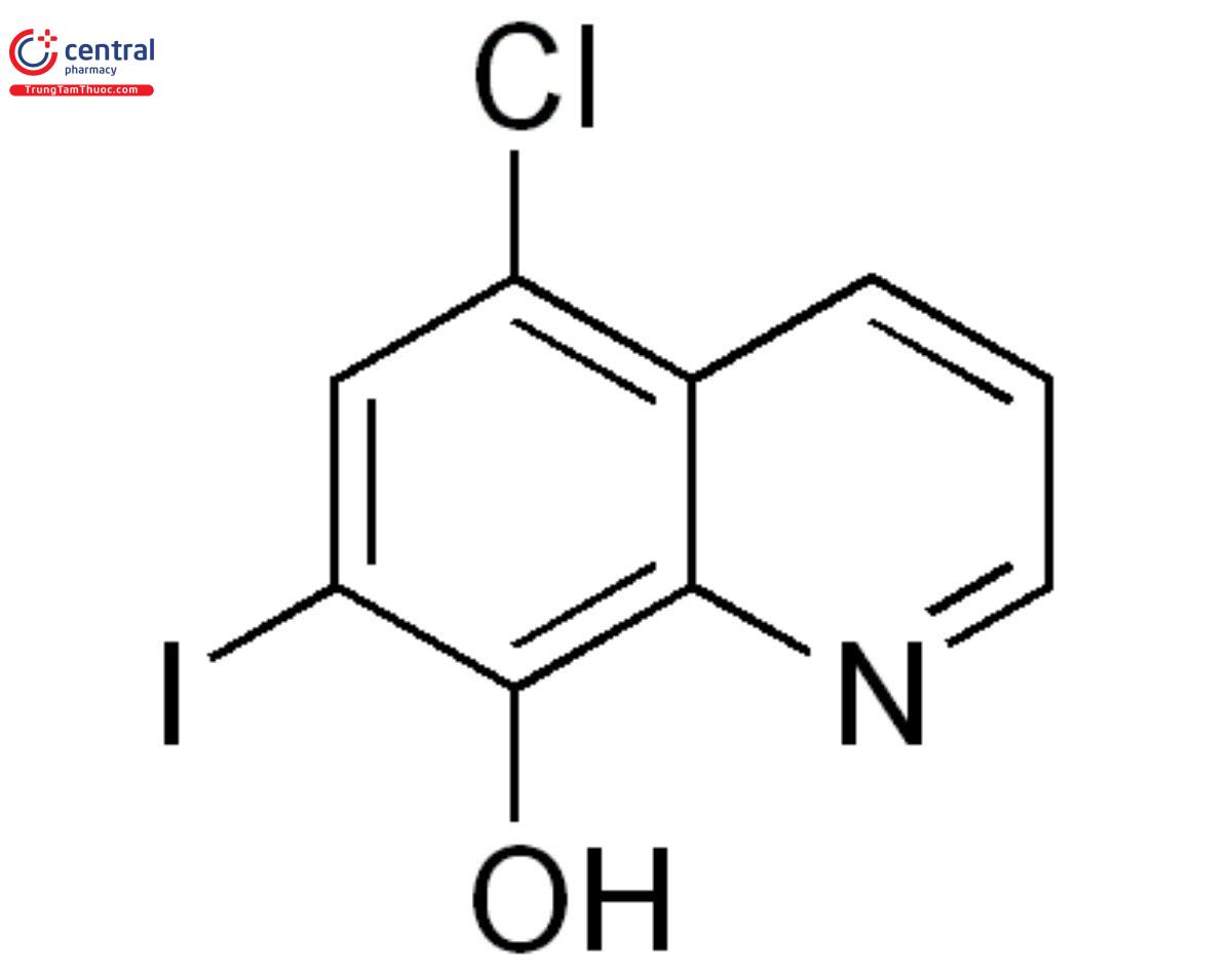 Công thức cấu tạo của Clioquinol