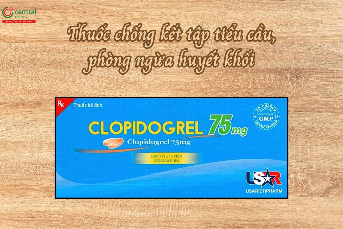 Thuốc Clopidogrel 75mg PP.Pharco chống kết tập tiểu cầu, phòng ngừa huyết khối