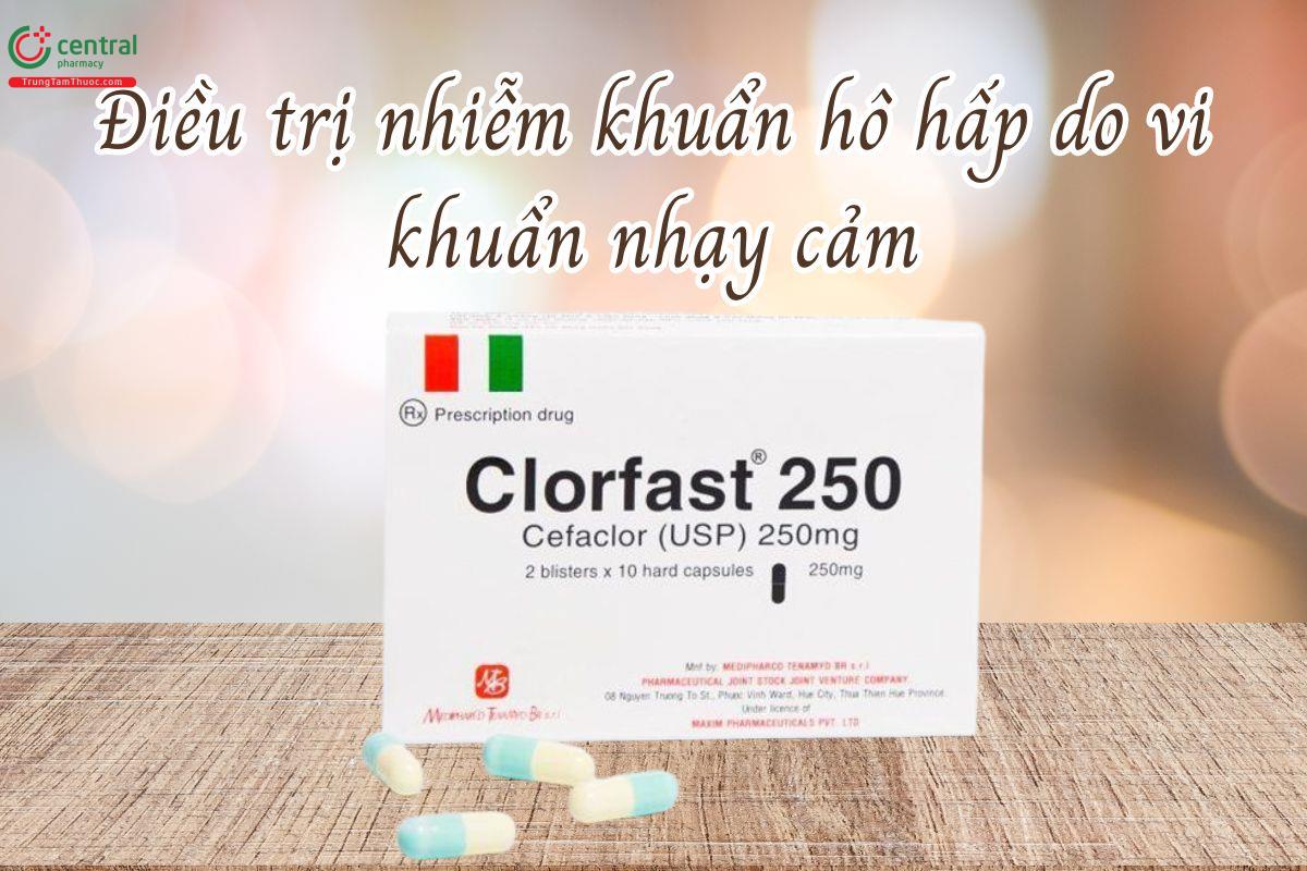 Clorfast 250 điều trị nhiễm khuẩn do vi khuẩn nhạy cảm gây ra