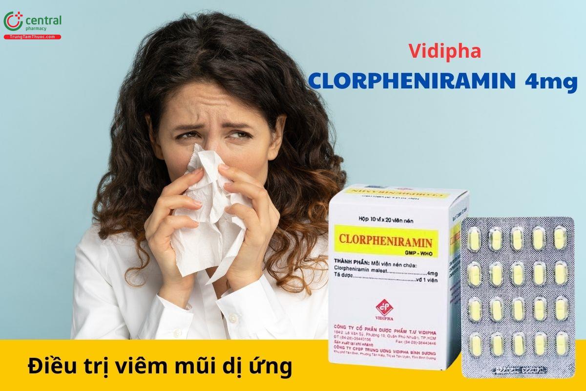 Chỉ định của thuốc Clorpheniramin 4mg Vidipha