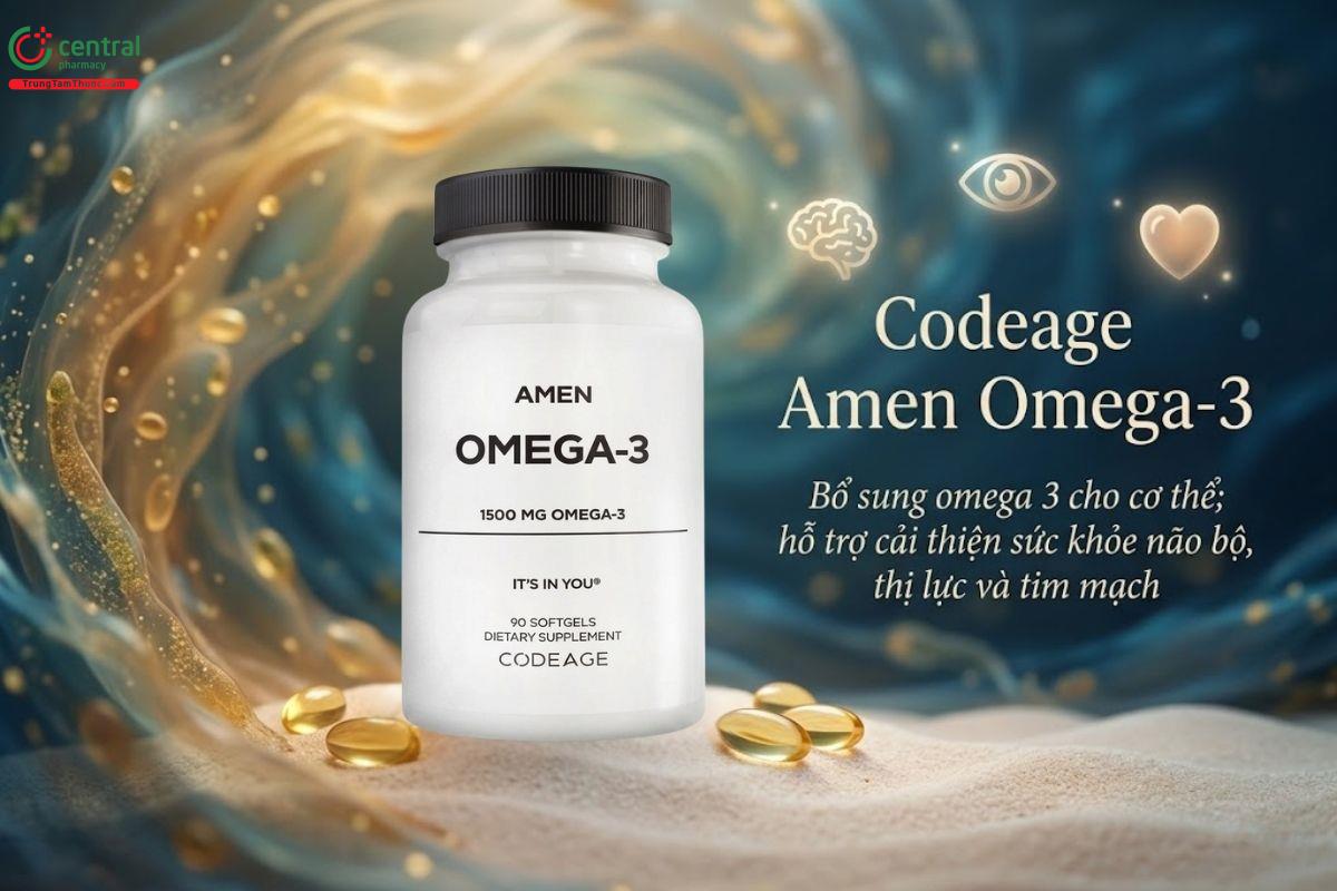 Codeage Amen Omega-3 1500mg hỗ trợ tăng cường sức khỏe não bộ
