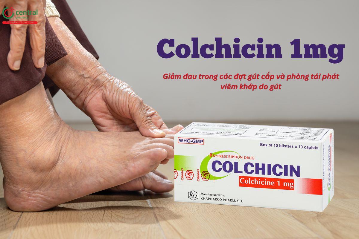 Thuốc Colchicin 1mg Khapharco điều trị cơn đau do bị Gout cấp tính