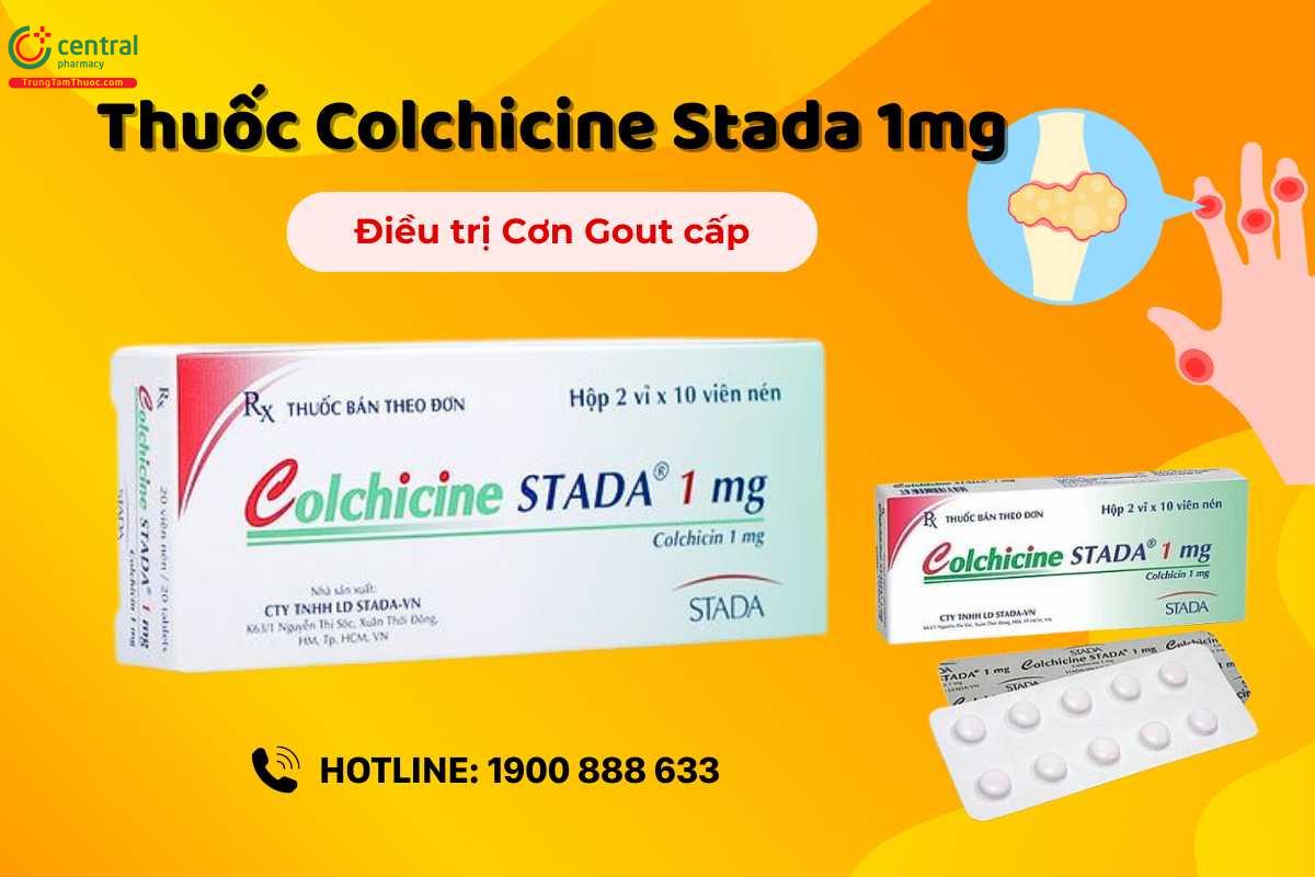 Thuốc Colchicine Stada 1mg điều trị cơn Gout cấp