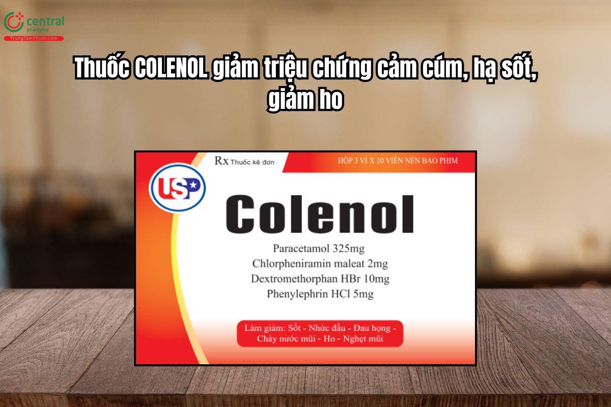 Thuốc Colenol giảm triệu chứng cảm cúm, hạ sốt, giảm ho