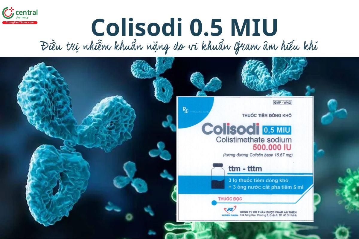 Thuốc Colisodi 0.5 MIU - Điều trị nhiễm khuẩn nặng do vi khuẩn Gram âm hiếu khí