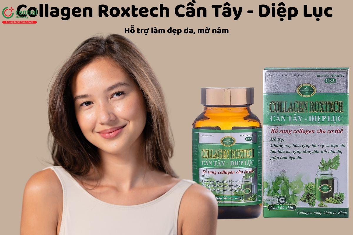 Collagen Roxtech Cần Tây - Diệp Lục (Lọ) - Giúp làm đẹp da 