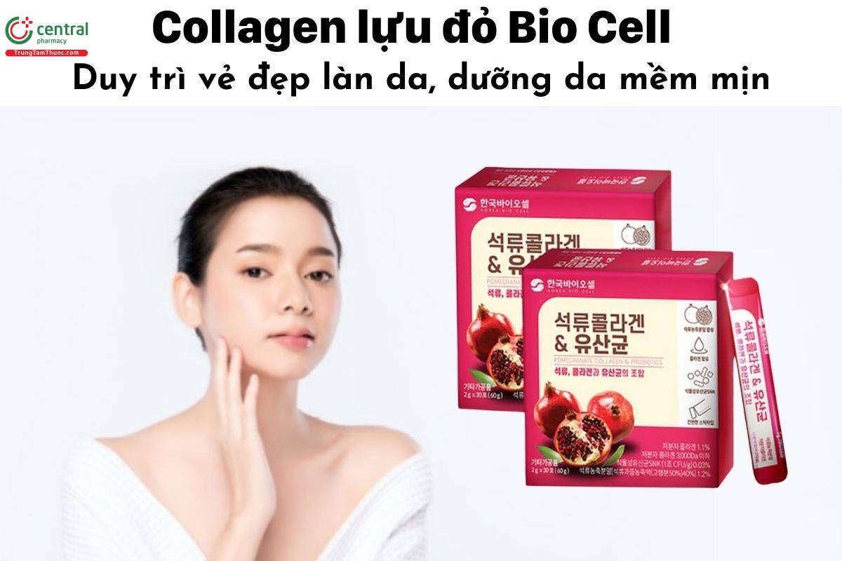 Collagen lựu đỏ Bio Cell - Duy trì vẻ đẹp làn da, dưỡng da mềm mịn