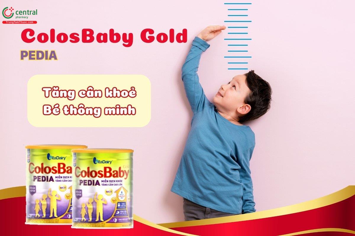 Sữa ColosBaby Gold Pedia Vitadairy 800g giúp tăng cường miễn dịch, hỗ trợ tăng cân