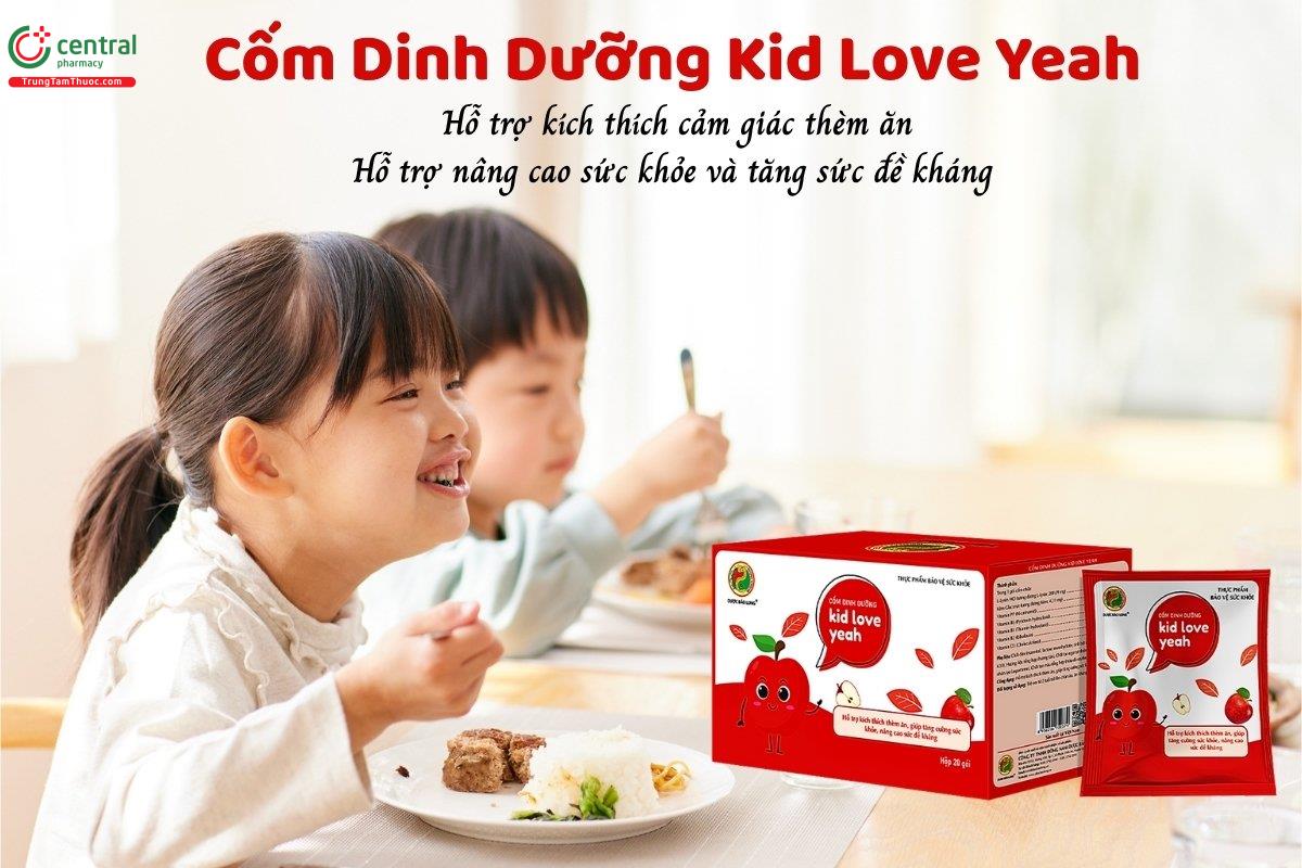 Cốm Dinh Dưỡng Kid Love Yeah hỗ trợ kích thích thèm ăn, tăng đề kháng