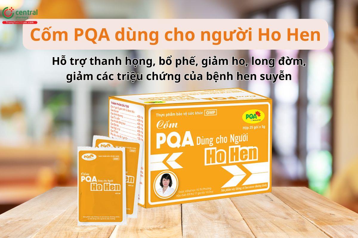 Cốm PQA dành cho người Ho Hen hỗ trợ thanh họng, bổ phế, giảm ho