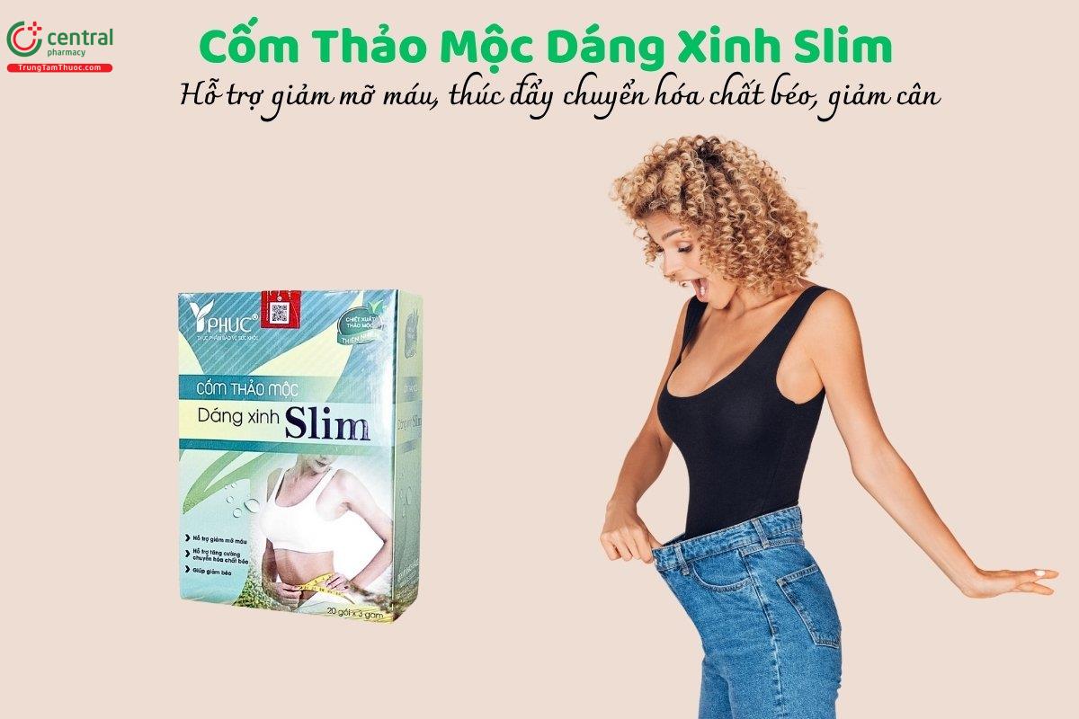 Cốm Thảo Mộc Dáng Xinh Slim hỗ trợ giảm mỡ máu, tăng chuyển hóa chất béo